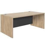 Bureau droit Brabant 180 et 200 cm chêne du bocage anthracite Gautier Office, vue 1