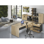 Gamme de mobilier de direction Brabant chêne du bocage anthracite Gautier Office