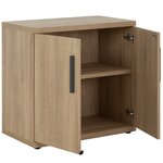 Rangement bas 2 portes Brabant 80 cm chêne du bocage anthracite Gautier Office, vue 1