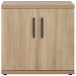 Rangement bas 2 portes Brabant 80 cm chêne du bocage anthracite Gautier Office, vue 3