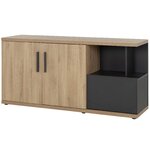 Crédence Brabant 160 cm chêne du bocage anthracite Gautier Office, vue 4