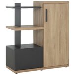 Rangement compact Brabant 108 x 123 cm chêne du bocage anthracite Gautier Office, vue 1
