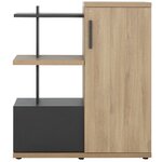 Rangement compact Brabant 108 x 123 cm chêne du bocage anthracite Gautier Office, vue 3