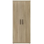 Armoire haute 2 portes Brabant 80 x 194 cm chêne du bocage anthracite Gautier Office, vue 1