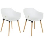 Fauteuil coworking GAUTIER OFFICE Luma blanc lot de 2 vue 2