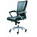 Fauteuil de direction MTI Jiair cuir noir vue 2