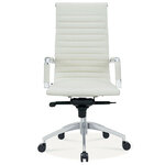Fauteuil de direction MTI Chewee dossier haut cuir blanc vue 2