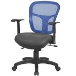 Fauteuil de bureau MTI Ayala noir et bleu