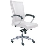 Fauteuil de direction MTI Jiair cuir blanc