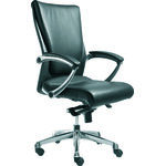 Fauteuil de direction MTI Jiair cuir noir
