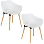 Fauteuil coworking GAUTIER OFFICE Luma blanc lot de 2