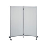 Cloison de protection mobile double PAPERFLOW PMMA aluminium