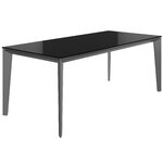 Bureau droit E-Motion 170 cm verre noir Gautier Office, vue produit