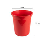 Corbeille à papier Q-CONNECT 13 L rouge opaque vue 3