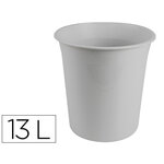 Corbeille à papier Q-CONNECT 13 L grise opaque vue 2