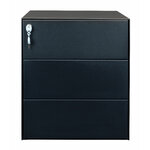 Caisson mobile métal MTI Boon-O noir 3 tiroirs vue 2