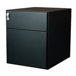 Caisson mobile métal MTI Boon-O noir 2 tiroirs