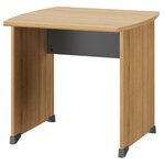 Bureau droit Jazz+ 80 cm pieds panneaux chêne du bocage et gris anthracite Gautier Office