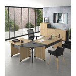 Mobilier de bureau Jazz+ chêne du bocage et gris anthracite Gautier Office en situation, vue 2