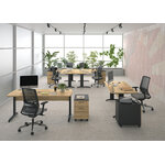 Mobilier de bureau Jazz+ chêne du bocage et gris anthracite Gautier Office en situation, vue 3