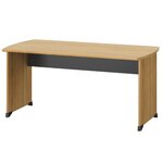 Bureau droit Jazz+ 160 cm pieds panneaux chêne du bocage et gris anthracite Gautier Office