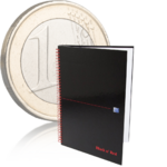 FOIRE A 1 EURO CAHIER BLACK'N RED NOTEBOOK COUVERTURE RIGIDE