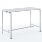 MON NOUVEAU BUREAU ANNAKA TABLE HAUTE BLANC PIEDS BLANC