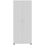 Armoire haute MNB Madera blanc portes ouvertes