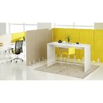 Table haute MNB Madera blanche, mise en situation