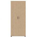 Armoire haute MNB Madera chêne ambré portes ouvertes