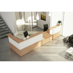 Banque blanche-noyer ambiance 1