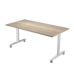 ARTARREDI TABLE RABATABLE TAXI CHENE CANADIEN & GRIS 01