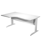 ARTARREDI CHICAGO BLANC BUREAU METAL PLAN COMPACT DROIT