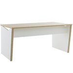 Bureau droit Italic 120 cm chêne structuré et blanc Gautier Office