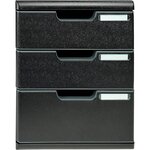 Module de classement EXACOMPTA Modulo Ecoblack 3 tiroirs noir