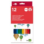Crayons de couleur Liderpapel Jumbo triangulaires étui de 12