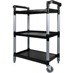 Chariot de service Q-Connect acier inoxydable