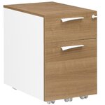 Caisson mobile GAUTIER OFFICE Xenon merisier et blanc