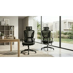 Fauteuil ergonomique MTI Lyra noir vue 4