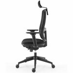 Fauteuil ergonomique Gautier Office Trenz noir avec têtière, vue 3