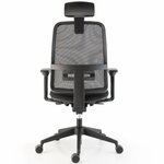 Fauteuil ergonomique Gautier Office Trenz noir avec têtière, vue 5