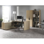 Caisson GAUTIER OFFICE Vermont chêne et taupe, vue densemble