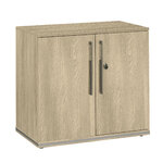 Rangement bas 2 portes GAUTIER OFFICE Vermont chêne et taupe