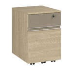 Caisson mobile 2 tiroirs GAUTIER OFFICE Vermont chêne et taupe