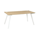 Bureau droit Sunday chêne 140 cm pieds trapèze Gautier Office