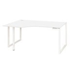 Plan compact gauche Sunday blanc 160 cm pieds cadre Gautier Office