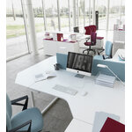 Poste de travail Sunday blanc en open space Gautier Office