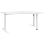 Plan compact droit Gautier Office YES! blanc pieds métal ajustables