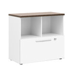 Rangement bas GAUTIER OFFICE Yes/Xerus chêne royal tiroir blanc