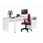 Bureau Gautier Office YES! blanc en situation vue 2